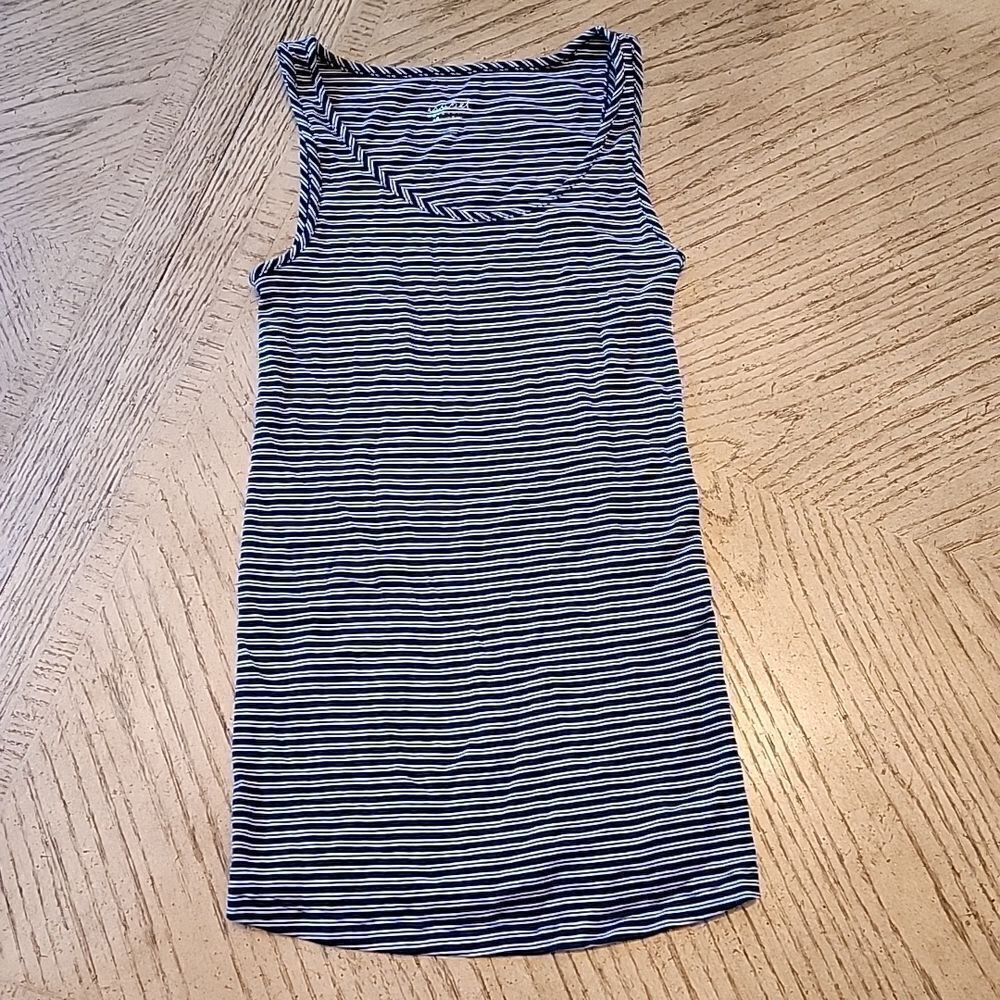 Maternity stripe blue and white tank top size S Isabel Maternity